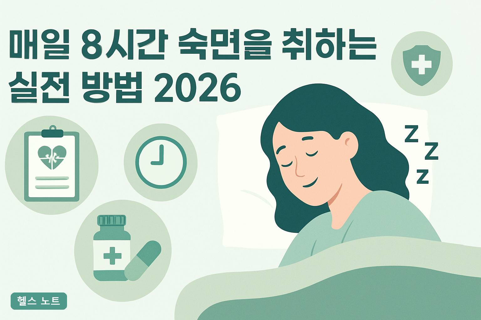 매일 8시간 숙면을 취하는 실전 방법 2026, 잠들기까지 15분 줄이는 4주 실천표와 시간표