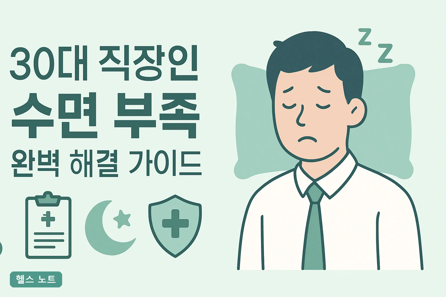 30대 직장인 수면 부족 완벽 해결 가이드 2026년 최신 기준 4주 실천표와 병원 갈 신호 7가지