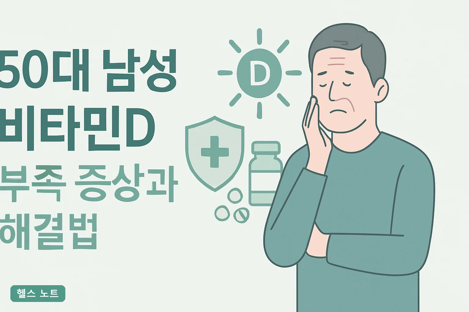 50대 남성 비타민D 부족 증상과 해결법 7가지, 2026년 혈중 30ng/mL 맞추는 12주 실천표
