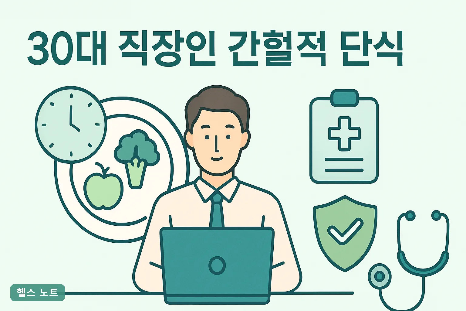30대 직장인 간헐적 단식 16:8 실천법 7가지, 2026년 기준 점심시간 활용과 12주 변화표