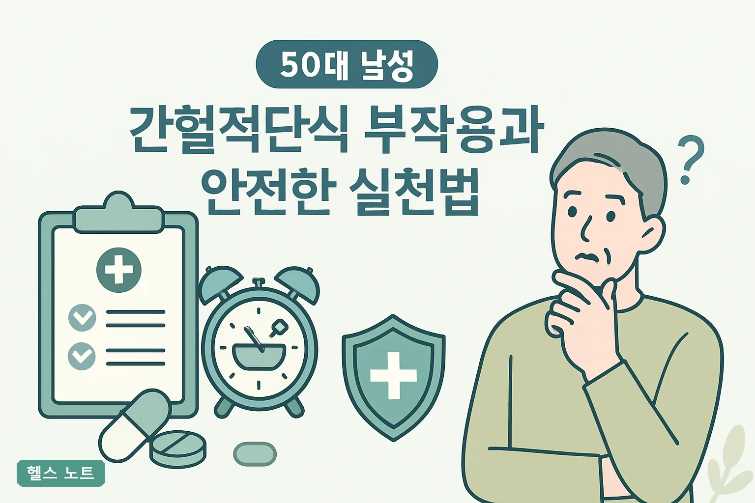 50대 남성 간헐적단식 부작용과 안전한 실천법 7가지, 2026년 기준 근손실 막는 12주 단계표