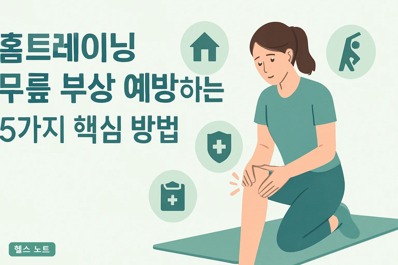 홈트레이닝 무릎 부상 예방하는 5가지 핵심 방법, 2026년 무릎 통증 자가진단표와 4주 강도 조절 가이드