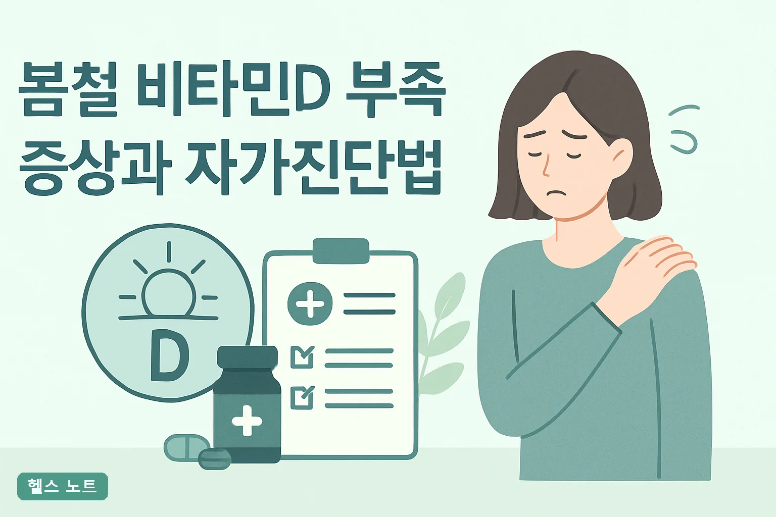 ** 봄철 비타민D 부족 증상과 자가진단법 10문항, 2026년 25(OH)D 30ng 기준표와 병원 갈 타