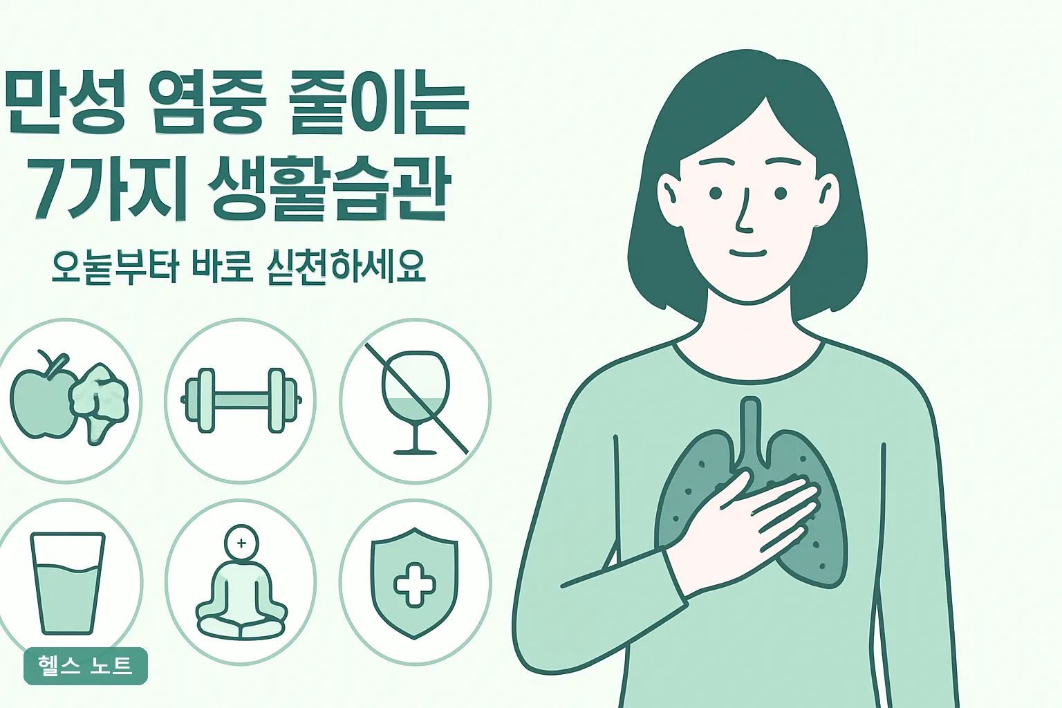 만성 염증 줄이는 7가지 생활습관, 오늘부터 바로 실천하세요